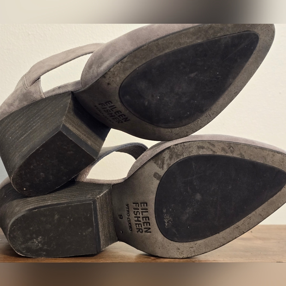 Eileen Fisher Suede Mina Wedge Heels Garnett Hill Women's Size 9 - Picture 7 of 8